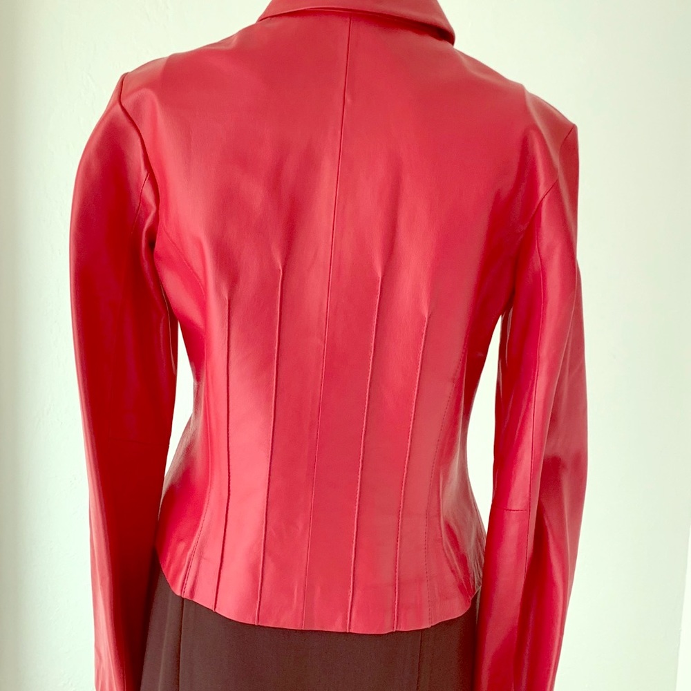 Leather snap front shirt